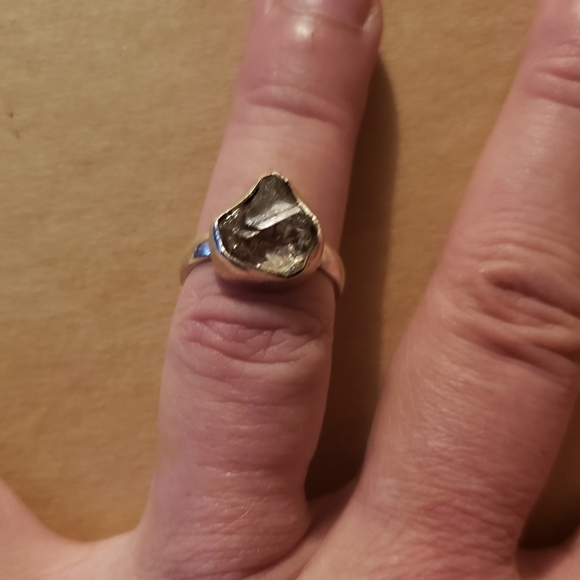 Herkimer Quartz Ring 925 Silver - Picture 10 of 16
